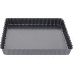 Moule a tarte carré 23 cm en acier fond amovible Moule a tarte carré 23 cm en acier fond amovible