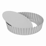 Moule a tarte fond amovible acier rev�tu 25 cm patisse