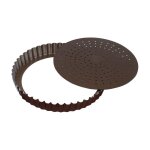 Moule a tartelette gobel tourtière cannelée perforée - antiadhére Moule a tartelette gobel tourtière cannelée perforée - antiadhére