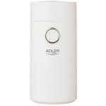 Moulin � caf� electrique, graines et noix, double lame acier, capacit� 75g adler ad4446 - ws 150w blanc ...