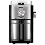 Moulin  caf professionnel, meules en acier, 17 rglages de mouture, caf 80g / m 150w noir mpm mmk ...