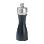 Fidji moulin a poivre manuel en bois et inox couleur noir 15 cm