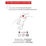 Bali fonte moulin a poivre manuel en fonte rouge, 8 cm