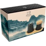 Bali palais des epices moulin a poivre bali fonte noir et sa coupelle a sel en coffret cadeau