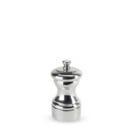 Moulin a sel manuel en mtal argent 10 cm. mignonnette