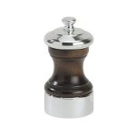 Palace moulin a sel manuel en bois patin� et m�tal argent� 10 cm