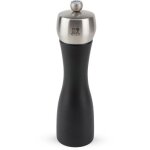 Fidji moulin a sel manuel en bois et inox couleur noir 20 cm