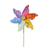 Moulin a vent 28cm multicolore a pois