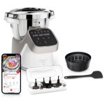 Moulinex companion pro hf850810 robot m�nager 1550 w 4, 5 l gris, acier inoxydable et blanc