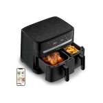 Moulinex dual easy fry ez901n20 - friteuse avec peu d'huile - 8. 3 litres - noir