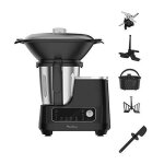 Moulinex robots cuisine hf4568 click chef robot de cuisine avec fonction de cuisson (1400 w, 12 vitesses, ...