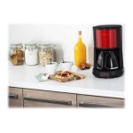 Moulinex subito 4 select fg370d11 - cafetire - 15 tasses - rouge bordeaux / acier inoxydable
