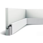Moulure plinthe cache c�bles 2m edge blanc