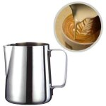 Mousseur pichet a lait en acier inoxydable, pour expresso, caf, artisanat barista, latte, cappuccino, ...