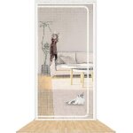 Moustiquaire renforcee pour chat, resistante aux animaux, avec fermeture eclair, blanche, empeche les ...