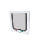 Mpets chatiere doras verouillage 2 voies - pour chat - blanc