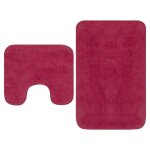 Mps tapis de salle de bain 2 pcs tissu fuchsia