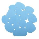 Msv lot de 4 tapis antiderapants de douche ou baignoire pvc galets 12x13cm bleu ciel Msv lot de 4 tapis antiderapants de douche ou baignoire pvc galets 12x13cm bleu ciel