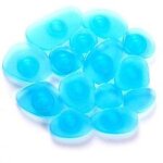 Msv lot de 4 tapis antiderapants de douche ou baignoire pvc galets 12x13cm bleu transparent Msv lot de 4 tapis antiderapants de douche ou baignoire pvc galets 12x13cm bleu transparent