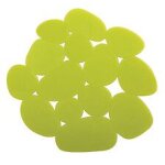 Msv lot de 4 tapis antiderapants de douche ou baignoire pvc galets 12x13cm vert anis