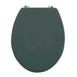 Msv abattant wc mdf cl?o vert fonc? mat - charni?res en inox