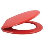 Msv abattant wc mdf cleo rouge - charni?res inox