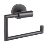 Msv porte rouleau papier wc mural abby acier noir mat