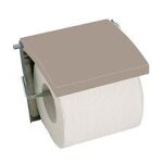 Msv porte rouleau papier wc mural mdf et inox beige