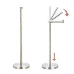 Msv porte rouleau papier wc sur pied inox