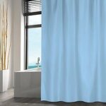 Msv rideau de douche polyester 180x200cm bleu clair