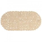 Msv tapis de bain pvc galets 68x35cm blanc