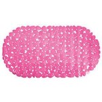 Msv tapis fond de baignoire pvc galets 35x68cm fuschia