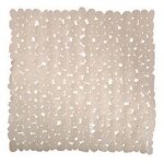 Msv tapis fond de douche pvc galets 53x53cm beige