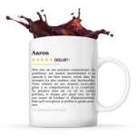 Mug aaron avis copain recommandation copine tasse couple saint valentin cadeau famille anniversaire nol ...