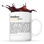 Mug - ambre - tasse couple - c�ramique - design contemporain - compatible lave - vaisselle