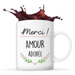 Mug merci amour adorée tasse idée cadeau anniversaire noël saint valentin Mug merci amour adorée tasse idée cadeau anniversaire noël saint valentin