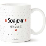 Mug amour - bonjour mon amour - avec boite kraft - 330 ml céramique - imprimé en france - saint valentin ... Mug amour - bonjour mon amour - avec boite kraft - 330 ml céramique - imprimé en france - saint valentin ...