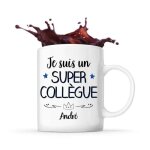 Mug - andr� - un super coll�gue - c�ramique - blanc - contemporain design