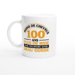 Mug anniversaire humour 100 ans moins de cheveux plus de bide - mug drole - id�e cadeau original - tasse ...