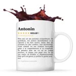 Mug antonin avis copain recommandation copine tasse couple saint valentin cadeau famille anniversaire ...
