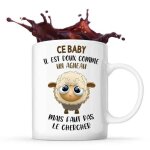 Mug ce baby doux comme un agneau tasse couple pr�nom saint valentin cadeau famille anniversaire no�l