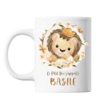 Mug - basile - bébé lion roi - céramique - 325 ml - résistant lave - vaisselle et micro - onde Mug - basile - bébé lion roi - céramique - 325 ml - résistant lave - vaisselle et micro - onde
