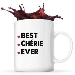 Mug best ch�rie ever id�e tasse cadeau couple saint valentin femme anniversaire no�l