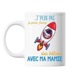 Mug bêtises avec mamie astronaute fusée tasse cadeau bébé enfant Mug bêtises avec mamie astronaute fusée tasse cadeau bébé enfant