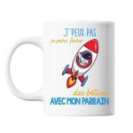 Mug - bêtises - parrain astronaute - céramique - 325 ml - lave - vaisselle et micro - onde Mug - bêtises - parrain astronaute - céramique - 325 ml - lave - vaisselle et micro - onde