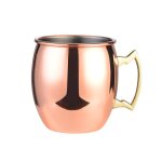 Mug a bire en acier inoxydable de 550ml, 1 pice, pour mulet de moscou, martel, plaqu cuivre, tasse ...