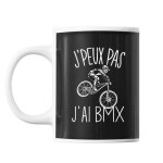 Mug bmx j'peux pas noir tasse cadeau personnalis