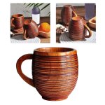 Mug en bois de 280ml, fait a la main, pour le café, les boissons, le lait, le vin, le cadeau d'anniversaire ... Mug en bois de 280ml, fait a la main, pour le café, les boissons, le lait, le vin, le cadeau d'anniversaire ...