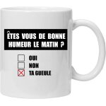 Mug bonne humeur ta gueule - ide cadeau original, humour femme - tasse couple saint valentin - gadget ...