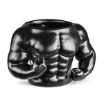 Mug buste musclé homme noir tasse originale musculation Mug buste musclé homme noir tasse originale musculation